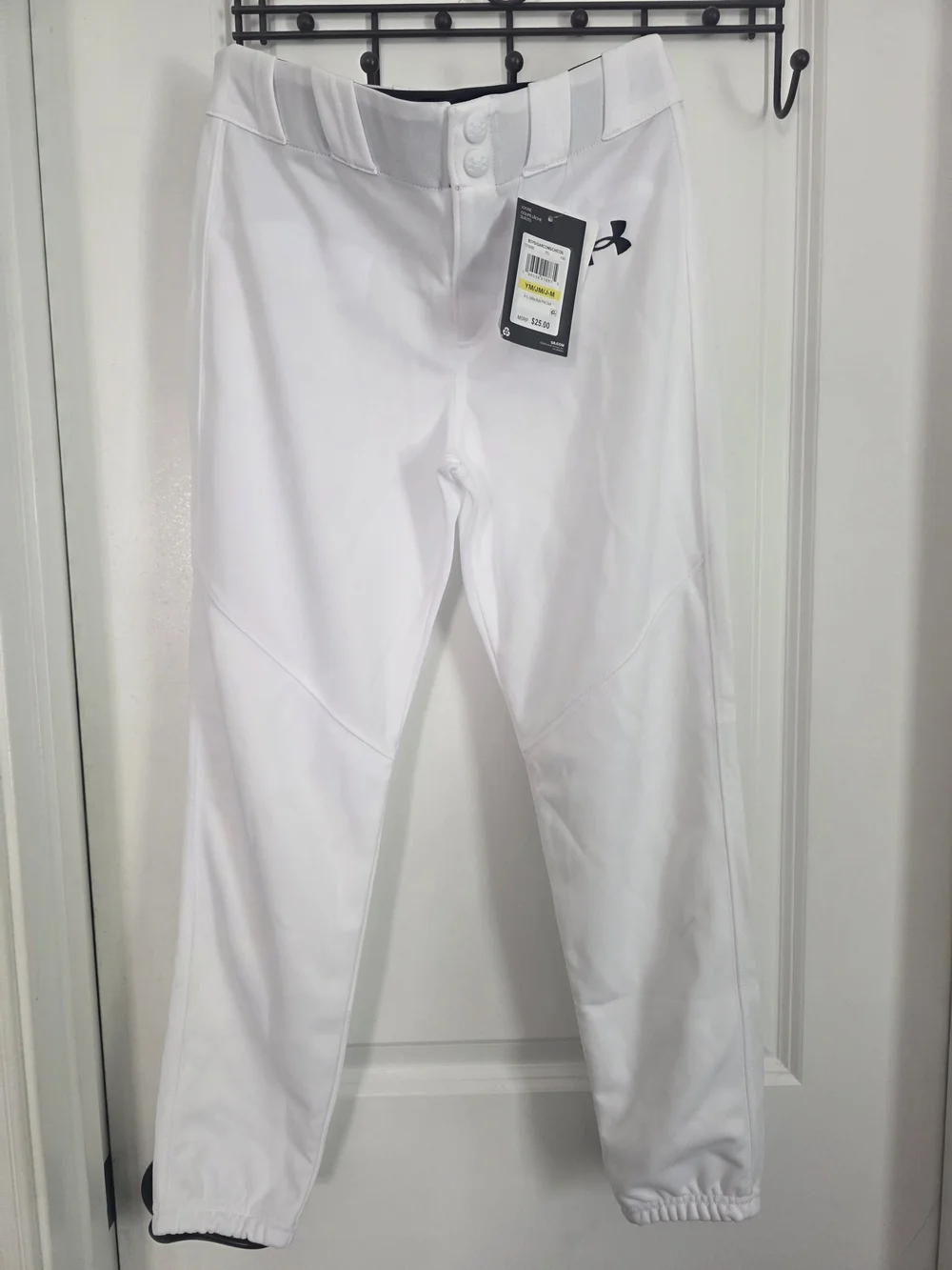 Under Armour White Athletic Pants with Logo
